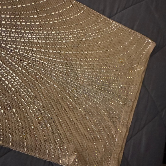 Fashion Nova Sheer Bedazzled Long Sleeve Gown Caught Your Attention Embellished - Picture 16 of 16